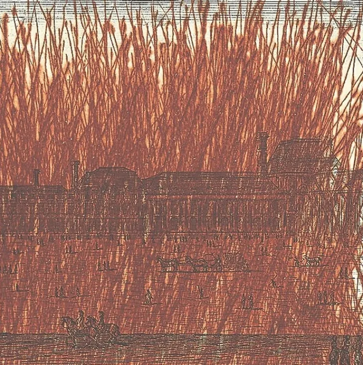 Boutiques de musées Paris Et Le Louvre|Créations Contemporaines-Estampe Vue en perspective du palais des Tuileries du côté de l'entrée - Arnulf Rainer 1992