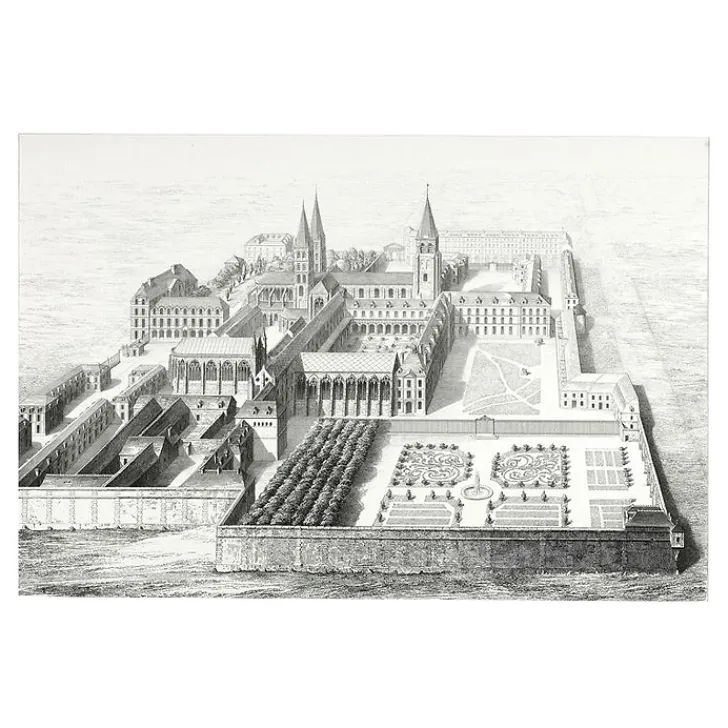 Boutiques de musées Architecture Et Villes-Estampe Vue Générale De L'Abbaye