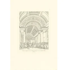 Sale Boutiques de musées Etampe Napoléon et Marie-Louise traversant la galerie du musée du Louvre pour se rendre à la chapelle du mariage