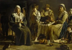 New Boutiques de musées Famille de paysans dans un intérieur (panneaux aluminium)