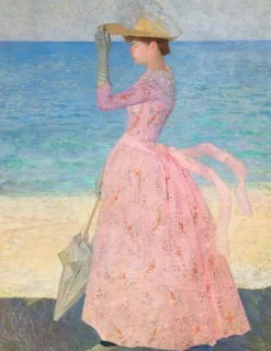 Boutiques de musées Affiches D'Art|Toiles Sans Cadre-Femme à l'ombrelle (affiches d'art)