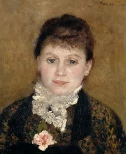 Boutiques de musées Panneaux Aluminium|Toiles Encadrées-Femme au jabot blanc (panneaux aluminium)