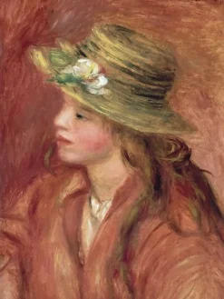 Best Boutiques de musées Fillette au chapeau de paille (affiches d'art)