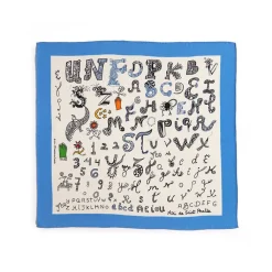 Online Boutiques de musées Foulard Blanc Alphabet Niki de Saint Phalle 70x70cm