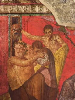 Boutiques de musées Panneaux Acryliques|Toiles Encadrées-Fresque représentant une scène d'initiation aux mystères de Dionysos (détail) (panneaux acryliques)