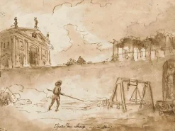 New Boutiques de musées Homme travaillant la chaux, devant la villa Albani (toiles encadrées)