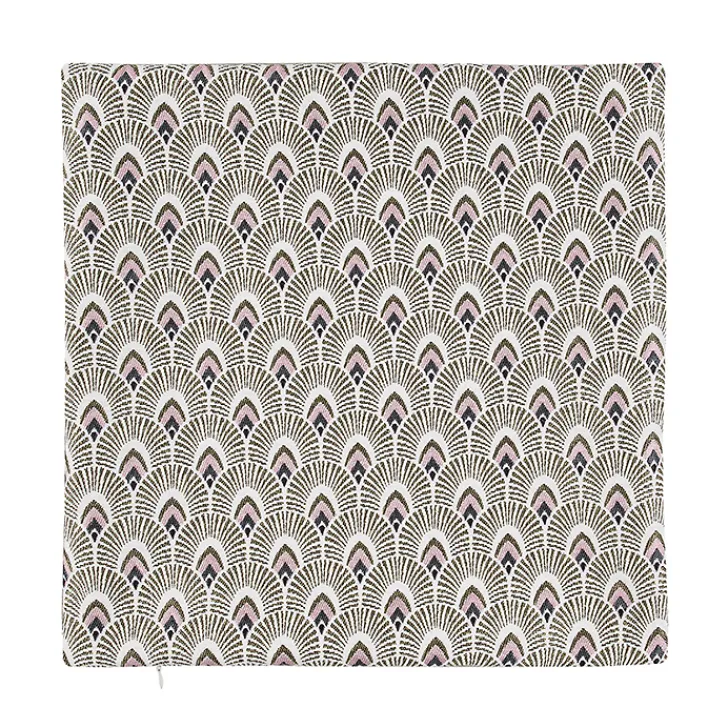 Boutiques de musées Art De La Maison-Housse de coussin Art Nouveau Paon rose - 36 x 36 cm