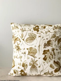 New Boutiques de musées Housse de coussin bronze Herbier du roi - Maison Baluchon