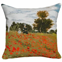 New Boutiques de musées Housse de coussin Claude Monet - Coquelicots 45x45cm