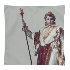 Clearance Boutiques de musées Housse de coussin en velours François Gérard - Napoléon 1er en costume de sacre 45x45 cm