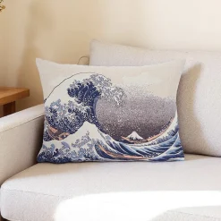 Boutiques de musées Art De La Maison-Housse de coussin Hokusai La vague
