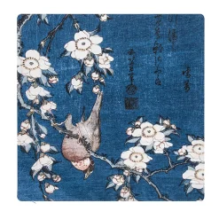 Sale Boutiques de musées Housse de coussin Katsushika Hokusai - Bouvreuil et cerisier - 40x40 cm