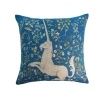 Boutiques de musées Art De La Maison-Housse de coussin Licorne - Bleue