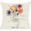 Boutiques de musées Art De La Maison-Housse de coussin Pablo Picasso - Fleurs et mains 45x45cm