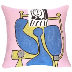 Boutiques de musées Art De La Maison-Housse de coussin Picasso Femme assise à la robe bleue