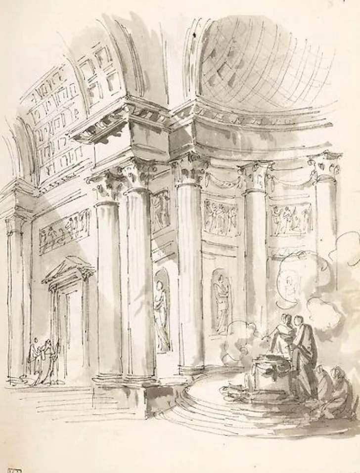 Online Boutiques de musées Intérieur de basilique animé (affiches d'art encadrées)