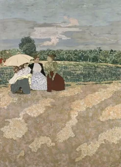 New Boutiques de musées Jardins publics: les nourrices, la conversation; l'ombrelle rouge. La conversation (centre) (panneaux aluminium)