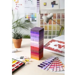 Boutiques de musées Jeux|Design-Jeu Tour à empiler - Ton chaud dégradé - Block Design