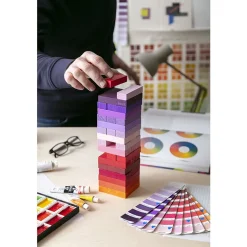 Boutiques de musées Jeux|Design-Jeu Tour à empiler - Ton chaud dégradé - Block Design