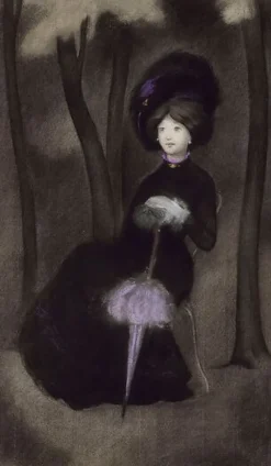 Hot Boutiques de musées Jeune femme à l'ombrelle mauve (panneaux acryliques)