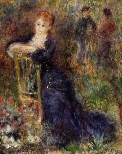 Boutiques de musées Toiles Encadrées|Toiles Sur Châssis-Jeune femme assise dans un jardin (toiles encadrées)