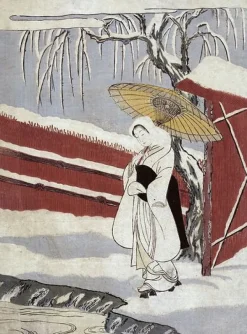 Best Boutiques de musées Jeune femme dans la neige, 1725-1770 (toiles encadrées)