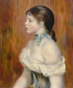 Boutiques de musées Toiles Sans Cadre|Toiles Sur Châssis-Jeune fille au ruban bleu (toiles sans cadre)