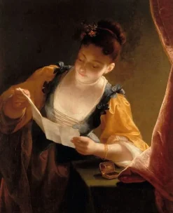 Boutiques de musées Toiles Sur Châssis|Toiles Sans Cadre-Jeune fille lisant une lettre (toiles sur châssis)