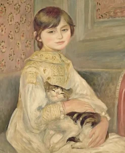 Boutiques de musées Affiches D'Art Encadrées|Toiles Sans Cadre-Julie Manet dit aussi L'enfant au chat (affiches d'art encadrées)