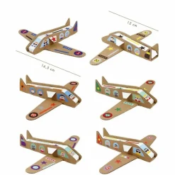 Boutiques de musées Loisirs Créatifs-Kit créatif 6 avions à construire + Stickers