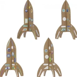 Boutiques de musées Loisirs Créatifs-Kit créatif 4 fusées à assembler + Stickers
