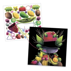 Boutiques de musées Loisirs Créatifs-Kit Créer avec des stickers inspirés par Giuseppe Arcimboldo - Djeco