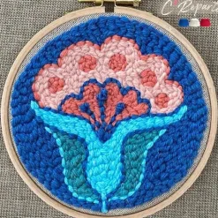 Boutiques de musées Loisirs Créatifs-Kit Punch Needle 1 Motif - Fleur Lily May