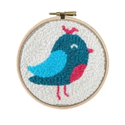 Hot Boutiques de musées Kit Punch Needle 1 Motif - Oiseau bleu