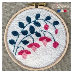 Boutiques de musées Loisirs Créatifs-Kit Punch Needle 1 Motif Aima le Fuchsia