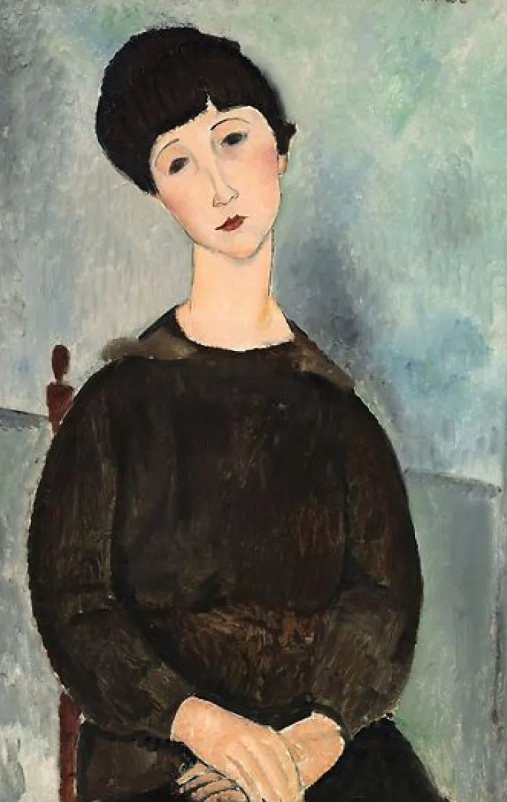 Boutiques de musées Affiches D'Art Encadrées|Toiles Encadrées-La Chevelure noire, dit aussi Jeune fille brune assise (affiches d'art encadrées)