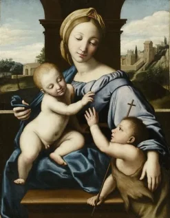 Boutiques de musées Affiches D'Art|Toiles Sans Cadre-La Vierge à l'Enfant avec saint Jean (affiches d'art)