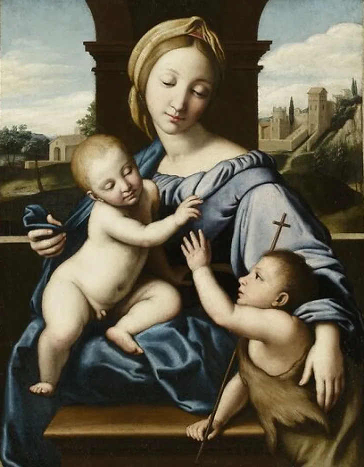 Boutiques de musées Affiches D'Art|Toiles Sans Cadre-La Vierge à l'Enfant avec saint Jean (affiches d'art)