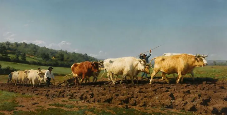 Boutiques de musées Affiches D'Art Encadrées|Affiches D'Art-Labourage nivernais, dit aussi Le Sombrage (affiches d'art encadrées)