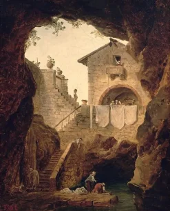 Outlet Boutiques de musées Lavandières, la fontaine sous la grotte (toiles sans cadre)