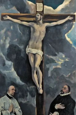 Online Boutiques de musées Le Christ en Croix adoré par deux donateurs (détail) (toiles sur châssis)