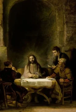 Boutiques de musées Toiles Sur Châssis|Toiles Sans Cadre-Le Christ se révélant aux pèlerins d'Emmaüs (toiles sur châssis)