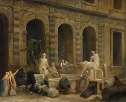 Discount Boutiques de musées Le Dessinateur d'antiques devant la Petite galerie du Louvre (toiles sans cadre)