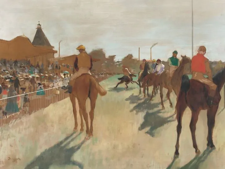 Best Boutiques de musées Le Défilé, dit aussi Chevaux de course devant les tribunes (panneaux aluminium)