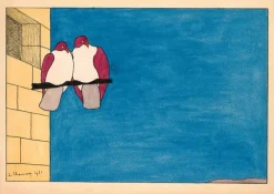 Boutiques de musées Panneaux Aluminium|Toiles Encadrées-Les Deux Pigeons, 1921 (panneaux aluminium)