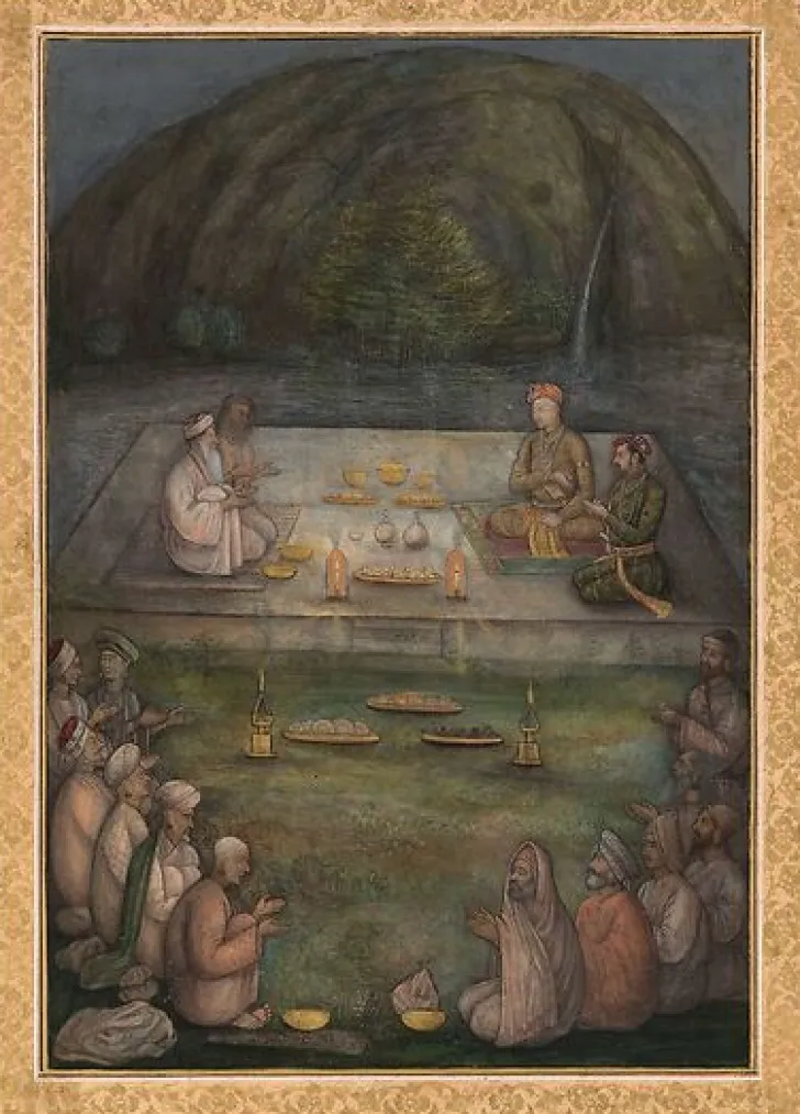 Boutiques de musées Les empereurs Akbar et Jahangir en compagnie de soufis et de yogis (panneaux acryliques)