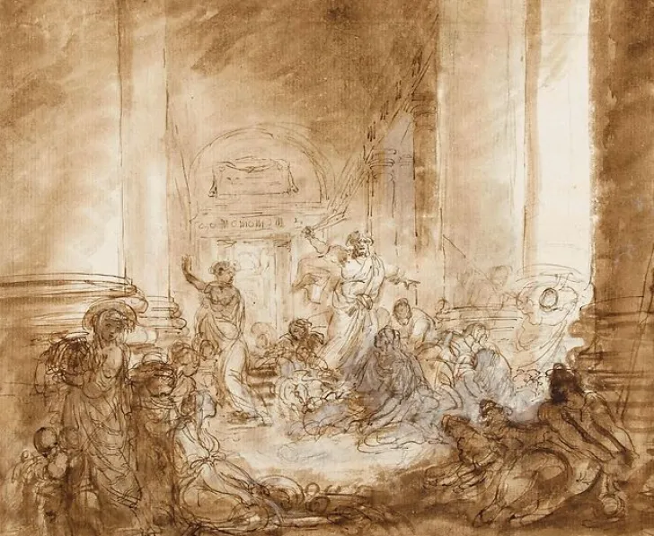 Boutiques de musées Affiches D'Art|Affiches D'Art Encadrées-Les vendeurs chassés du Temple (affiches d'art)