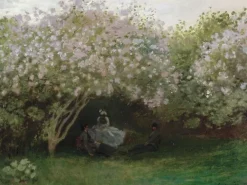 Outlet Boutiques de musées Lilas, temps gris, ou Le repos sous les lilas, jardin de Monet à Argenteuil (affiches d'art encadrées)