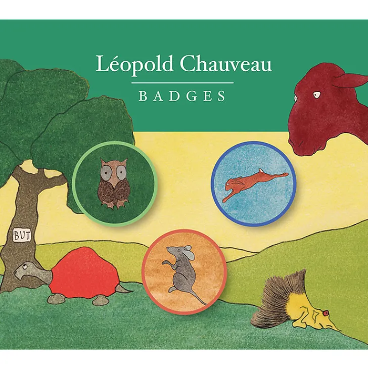 Sale Boutiques de musées Lot de 3 badges Léopold Chauveau - Animaux