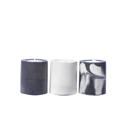 Boutiques de musées Design-Lot de 3 bougies - Béton Anthracite